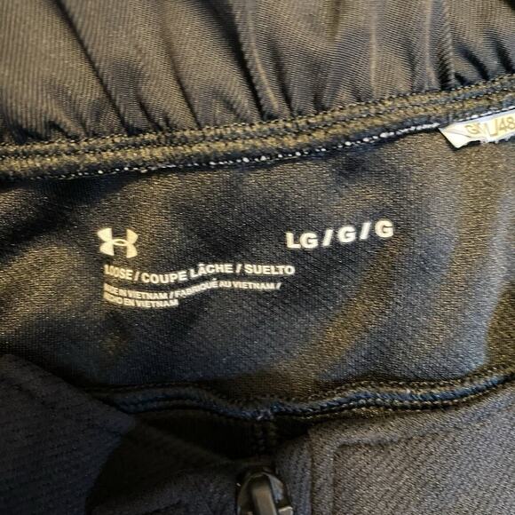 Under Armour Pants Mens Large Loose Activewear Track Training Athletic Black - Picture 4 of 10